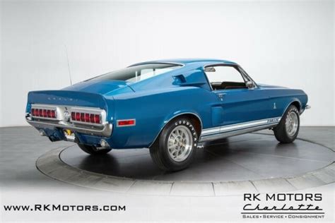 1968 Ford Shelby Mustang Gt350 Acapulco Blue Fastback 302 V8 4 Speed