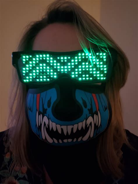 Sound Reactive Skull Glow Mask Neon Culture