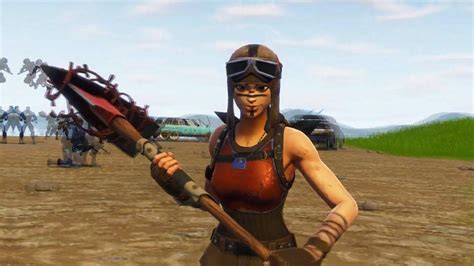 Renegade Raider Fortnite Holding Pickaxe With Trooper Hd
