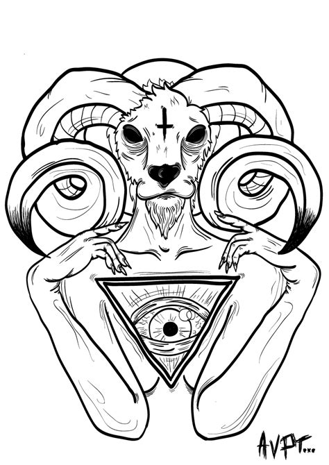 Satanic Coloring Pages For Adults Coloring Pages