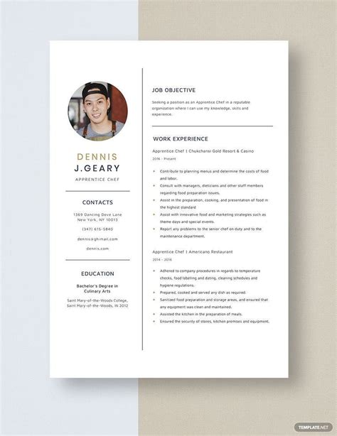 Senior Chef Resume In Indesign Publisher Psd Word Pages Download
