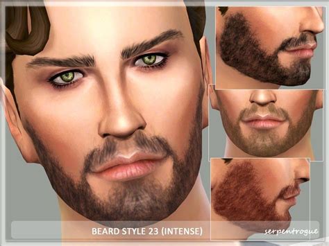 Beard Style 23 Intense The Sims 4 Catalog Beard Styles Sims