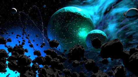 Wallpaper Planets Asteroids Space Nebula Galaxy Hd Widescreen