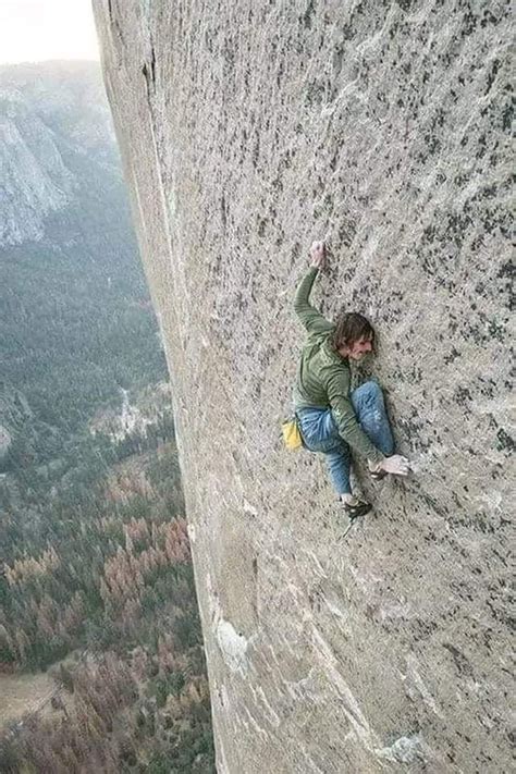 Czech Climber Adam Ondra Free Climbing El Capitán In Yosemite National
