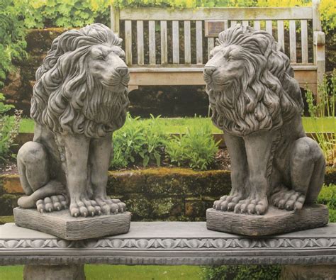 English Lions Stone Statue Large Garden Ornament Ubicaciondepersonas