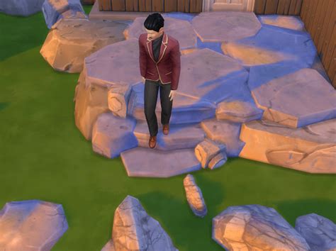 Sims 4 Ccs The Best Rocks Go Through Maxis Mesh Edit By Artrui