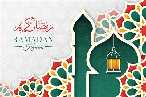 Free Vector Ramadan Kareem Illustration In Paper Style