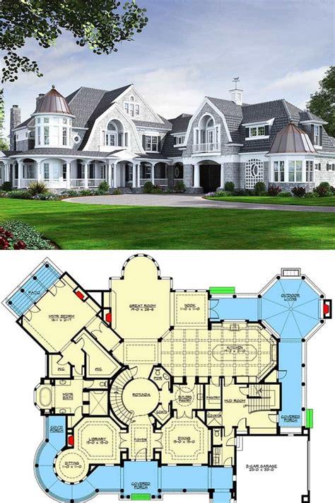 Two Story 5 Bedroom Newport Home Floor Plan House Plans Mansion