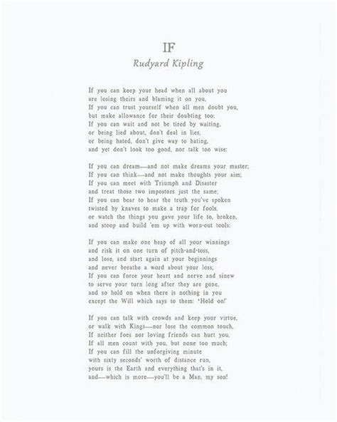 If By Rudyard Kipling Free Printable
