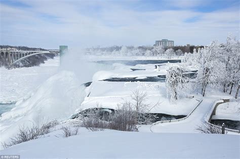 Niagara Falls Has Frozen Over As Extreme Winter Weather Continues