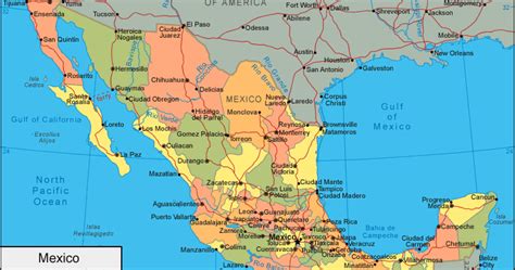 Vacaciones En Mexico Mapa Principales Ciudades De México