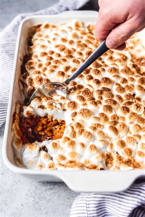 Sweet Potato Casserole With Marshmallows And Pecans House Of Nash Eats