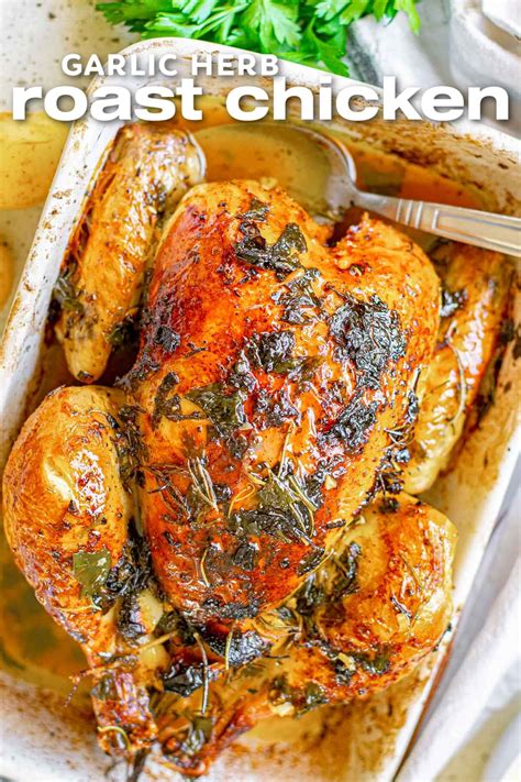 garlic herb roast chicken recipe mom on timeout