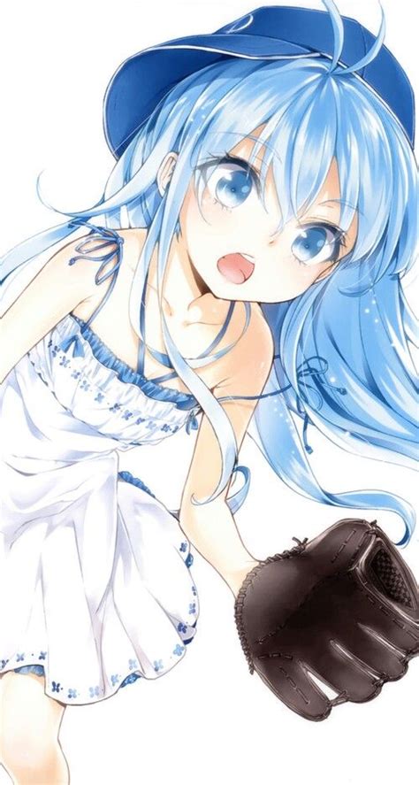 Erio Touwa Anime Girl Kawaii Cute Blue Hair Sweet