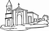 Iglesia Colorat Biserici Dibujos Ciudad Cristiana sketch template