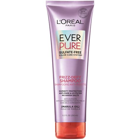 l oreal paris everpure frizz defy sulfate free shampoo with marula oil 8 5 fl oz