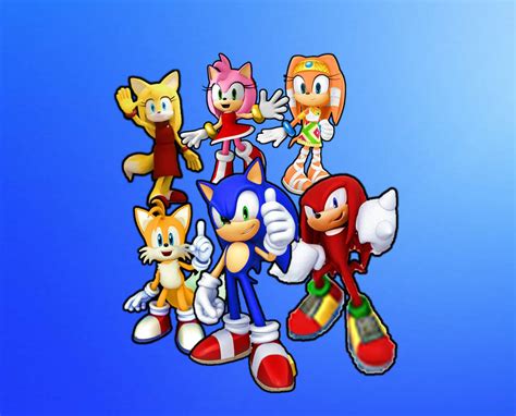 Sonic N Amy Tails N Zooey Knuckles N Tikal Wallp By 9029561 On Deviantart