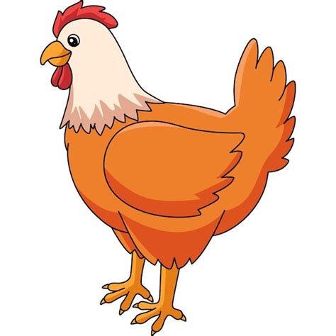 Premium Vector Chicken Cartoon Colored Clipart Illustration