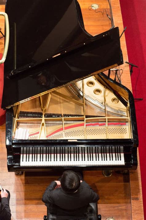 Pianist Der In Einem Konzert Der Klassischen Musik Am Shanghai Betrug