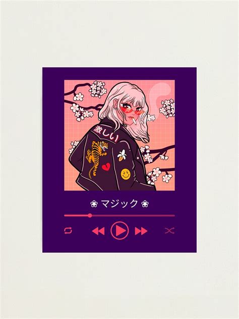 Chill Anime Girl Lofi Music Photographic Print For Sale By