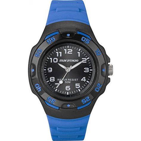 timex womens marathon blue resin 50m water resistant analog watch t5k579 check out the image