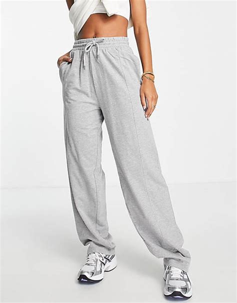 Asos Design Straight Leg Sweatpants With Deep Waistband And Pintuck In