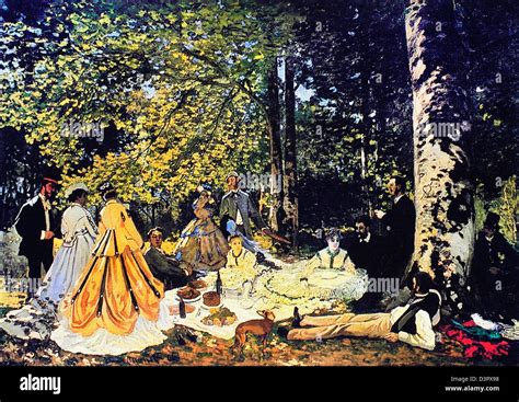 Claude Monet D Jeuner Sur L Herbe Huile Sur Toile Mus E D Orsay Paris France Photo