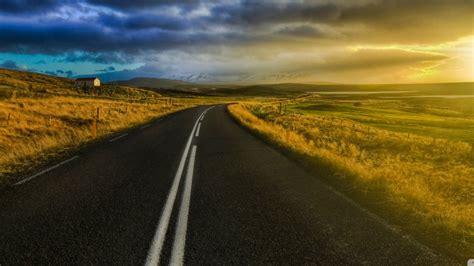 Free Download The Open Road In Iceland Hd Desktop Wallpaper Mobile Dual