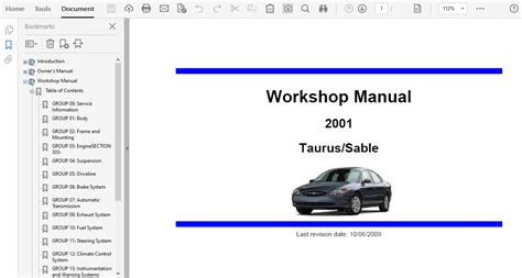 2001 Ford Taurus Repair Manual