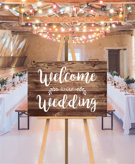 Welcome To Our Wedding Wooden Sign Wooden Wedding Invites