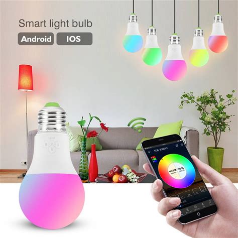 Smart Home E27 Dimmable Rgbw Led Light Wifi Bulb Smart Lighting