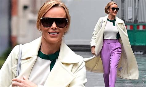 Amanda Holden Puts On A Cheery Display As She Makes A Stylish Exit From