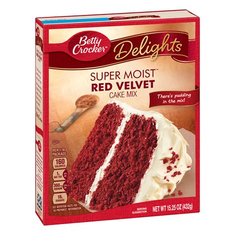 Find more tips & tricks at www.bettycrocker.co.uk. Betty Crocker Super Moist Red Velvet Cake Mix, 15.25 oz ...