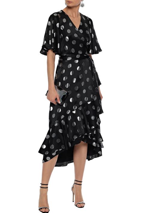 Diane Von Furstenberg Sareth Fil Coupé Silk Blend Satin Midi Wrap Dress