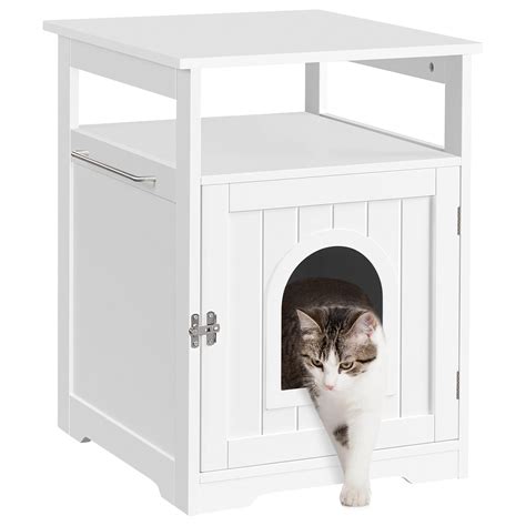 Buy Yaheetech Cat Litter Box Enclosure Hidden Furniture Lockable Side