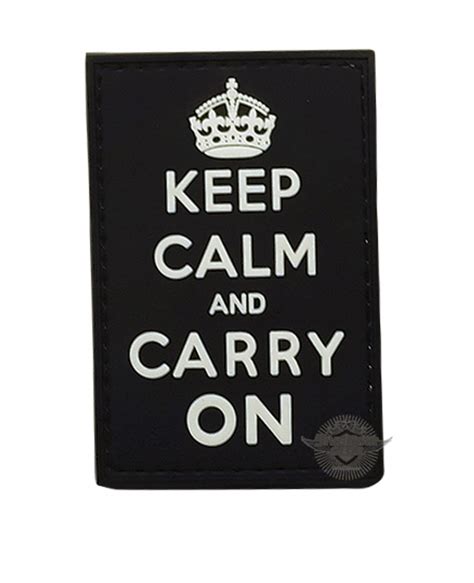 Pvc Morale Patch Keep Calm And Carry On Army Surplus Warehouse Inc