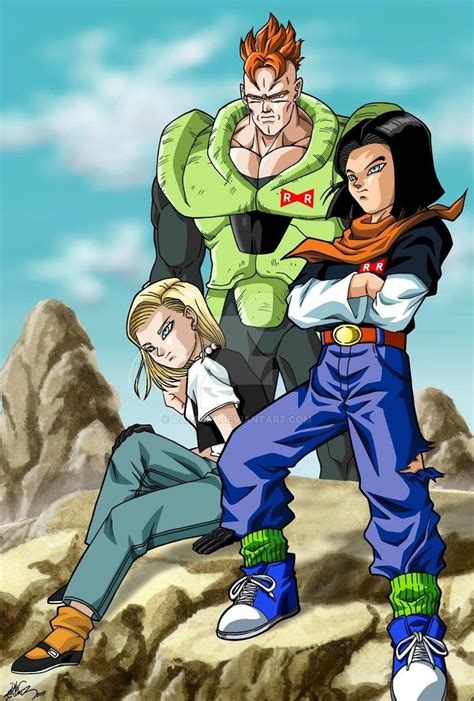 Android 16 Android 17 And Android 18 Anime Dragon Ball Super