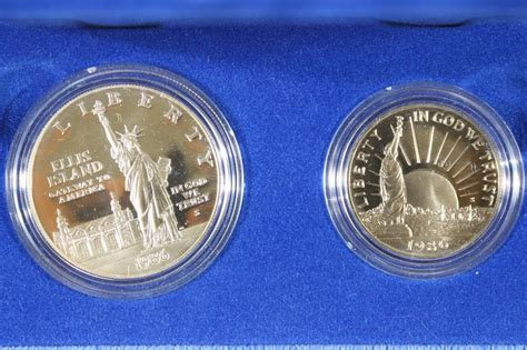 1986 S Statue Of Liberty 2 Coin Proof Set