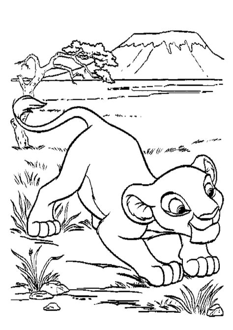 Free printable simba coloring pages for kids