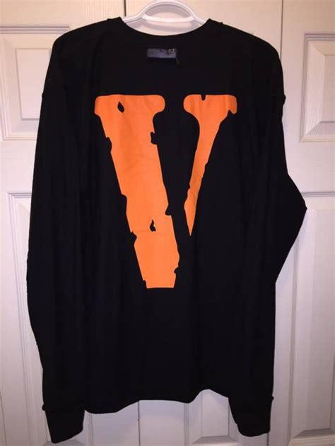Vlone Vlone Black And Orange Reversible Staple Long Sleeve Shirt Didnt