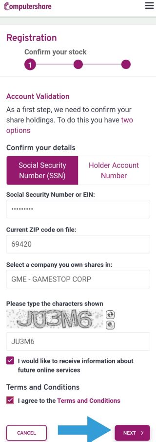 New Computershare Account Via New Purchase Visual Guide Gme