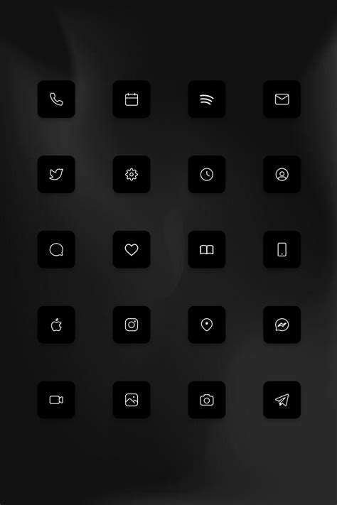 Ios 15 Black Icons Wallpaper Iphone Neon Phone Wallpaper Patterns