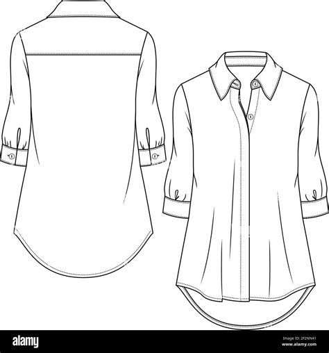 Blouse Sketch Stock Vector Images Alamy
