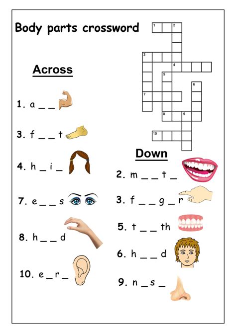 Very Easy Crossword Puzzles For Kids Activity Shelter English