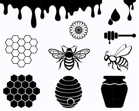 Honey SVG Dripping Svg Bee Svg Honey Comb Beehive Svg Honey - Etsy