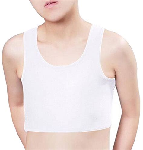 Uget Les Lesbian Tomboy Short Vest Chest Binder Tops Xl White Pricepulse