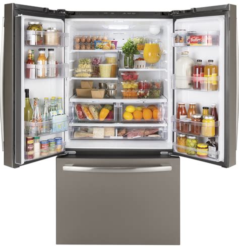 GE® GNE27JMMES Slate 27.0 Cu. Ft. Energy Star French-Door Refrigerator ...