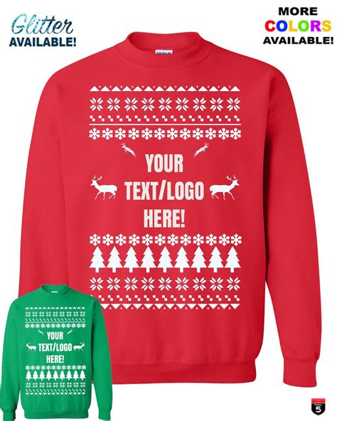 Personalized Christmas Crewneck Sweater Custom Sweatshirt Perfect T Winter Fashion Christmas