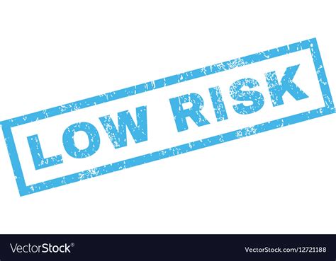 Low Risk Rubber Stamp Royalty Free Vector Image