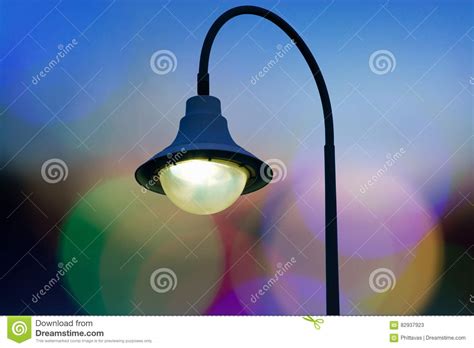Street Lamp Over Twilight Background Stock Image Image Of Background